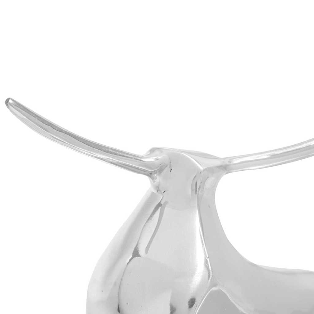 Bull Sculpture Silver 37 x 44 x 17 cm Aluminium